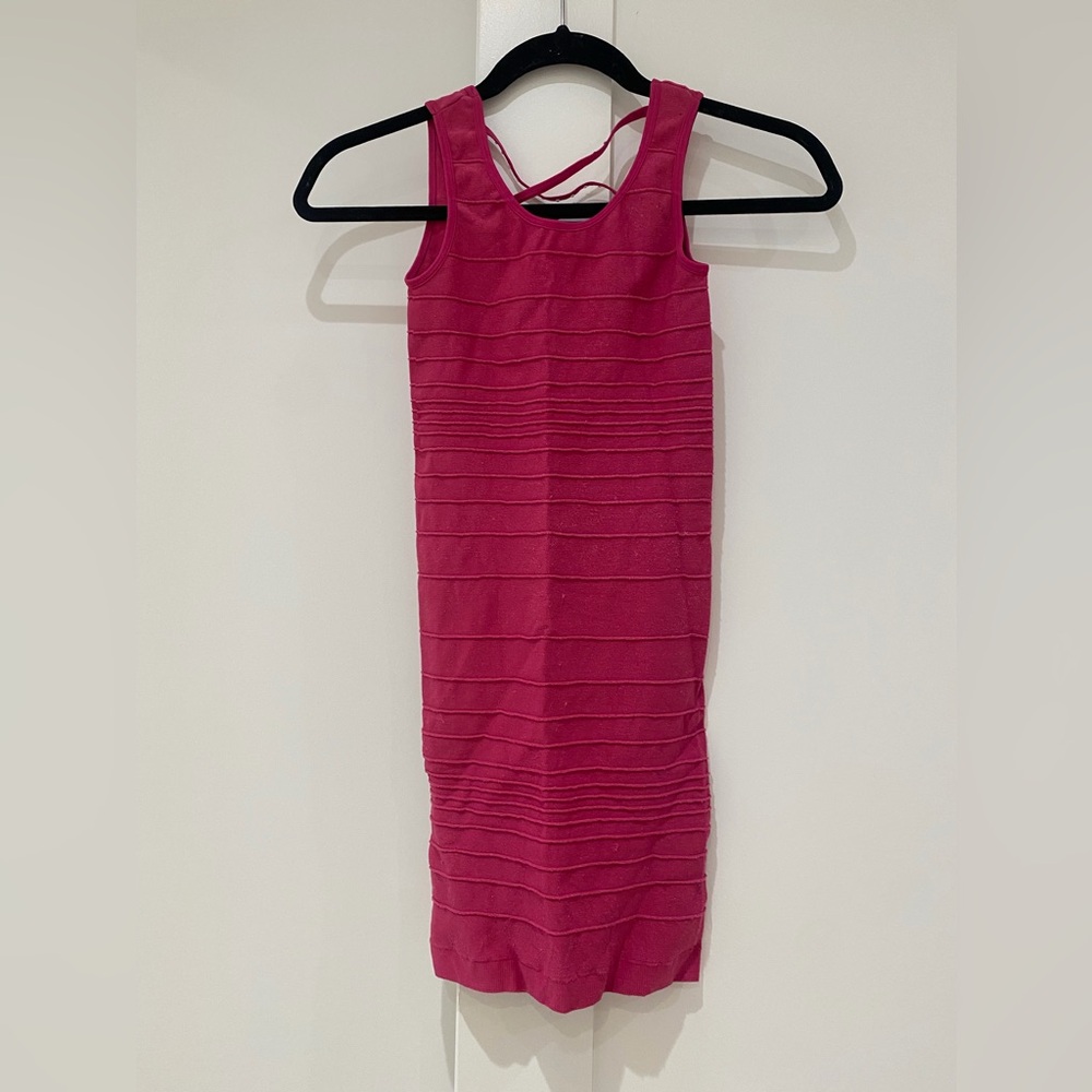 Girls Pink Sleeveless tight fitting Dress